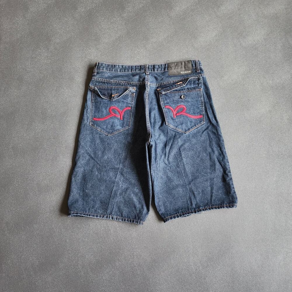 Vintage Baggy Rocawear Blue Denim Jean Shorts 40